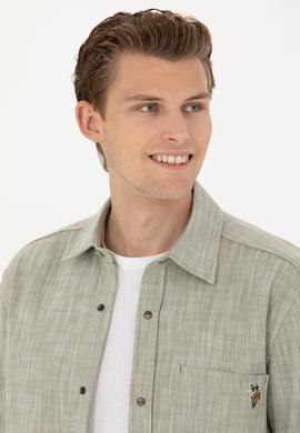 Erkek Haki Uzun Kollu Gömlek - 50272701005