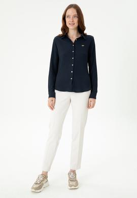 Kadın Lacivert Örme Gömlek - 50271572021