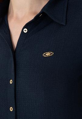 Kadın Lacivert Örme Gömlek - 50271572021