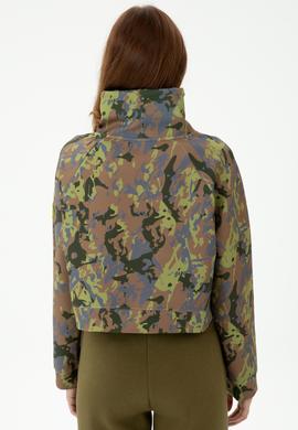 Kadın Haki Bisiklet Yaka Sweatshirt - 50272193005