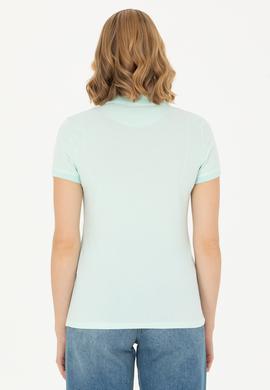 Kadın Su Yeşili Basic Polo Yaka Tişört - 50262694216