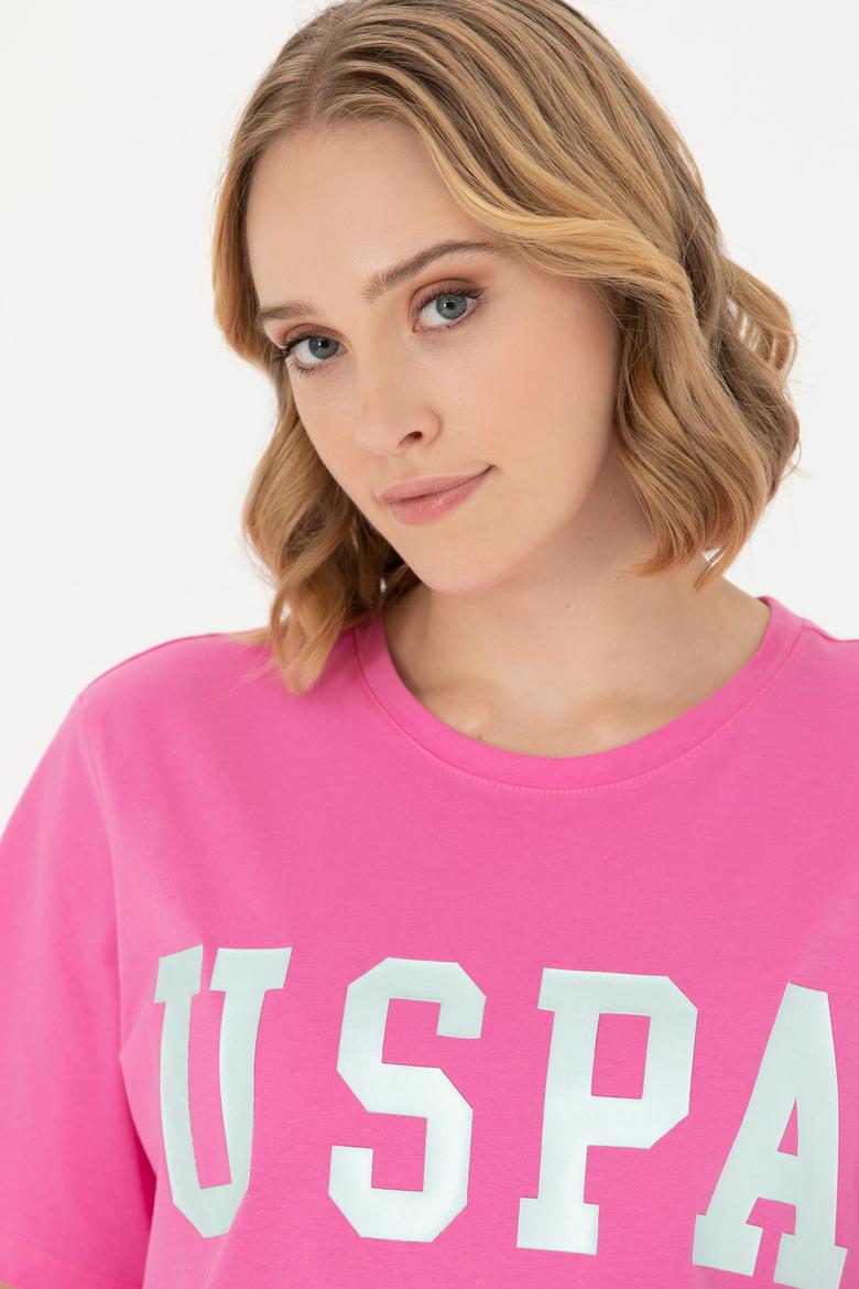 Kadın Pembe Basic Tişört - 50262658054