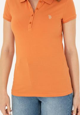 Kadın Kiremit Basic Polo Yaka Tişört - 50262675166