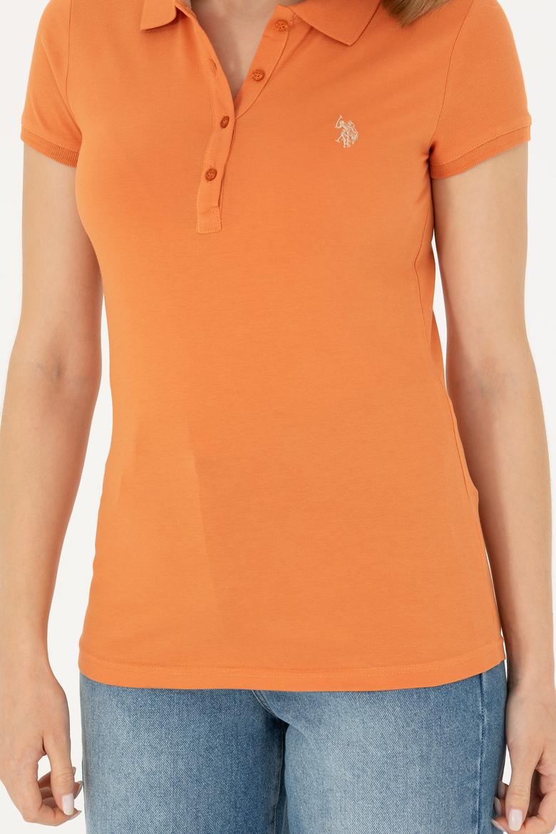 Kadın Kiremit Basic Polo Yaka Tişört - 50262675166