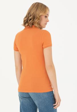 Kadın Kiremit Basic Polo Yaka Tişört - 50262675166