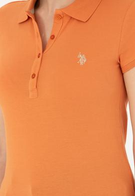 Kadın Kiremit Basic Polo Yaka Tişört - 50262675166