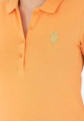 Kadın Turuncu Basic Polo Yaka Tişört - 50262700046