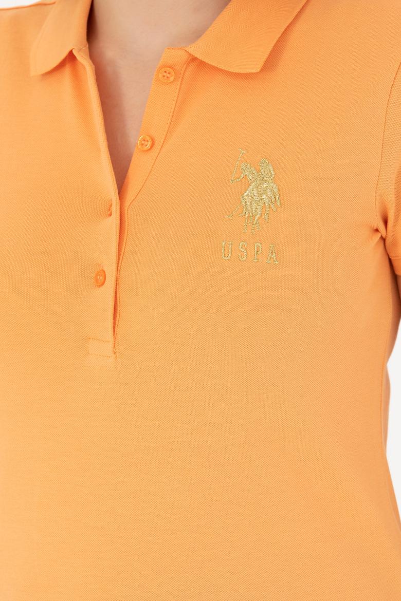 Kadın Turuncu Basic Polo Yaka Tişört - 50262700046