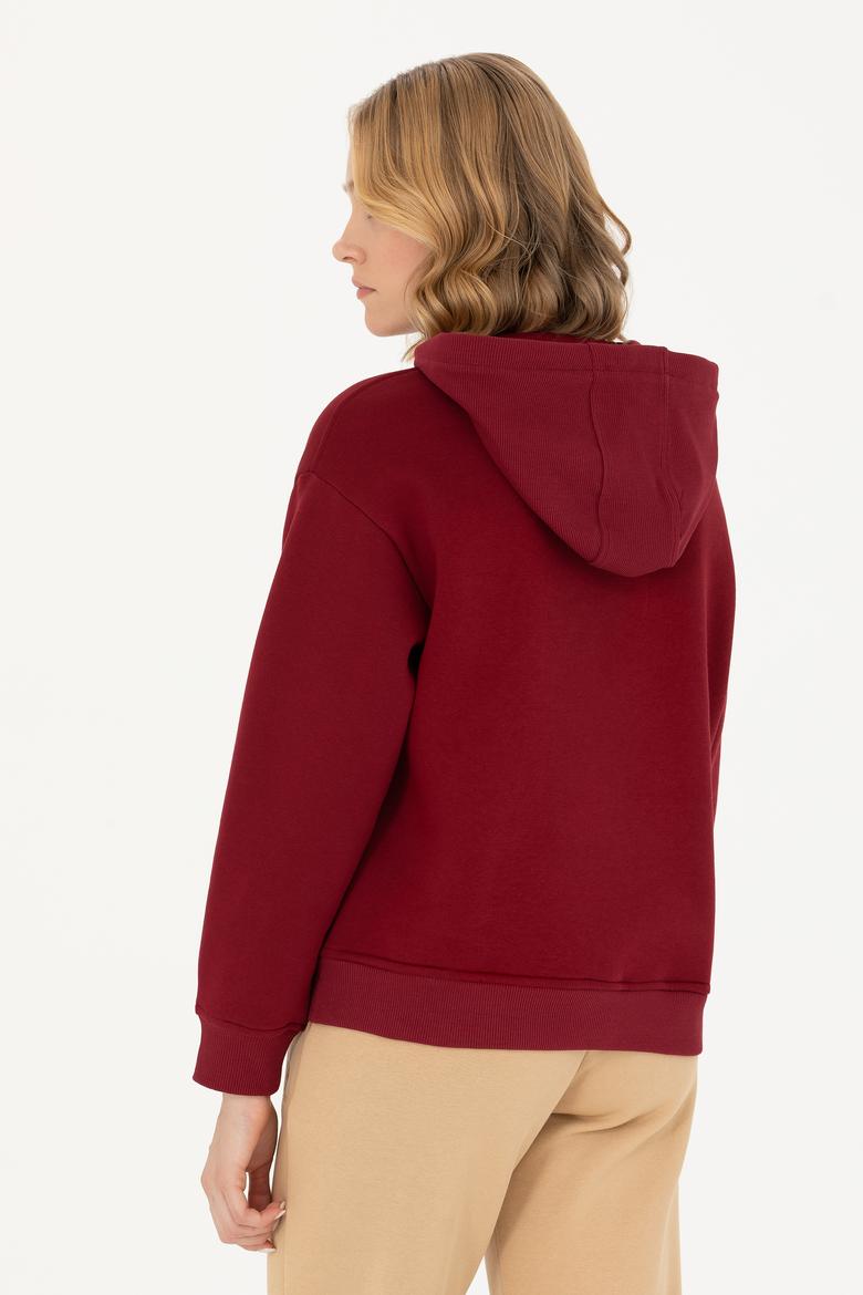 Kadın Bordo Sweatshirt - 50271589006