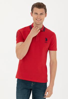 Erkek Kırmızı Basic Polo Yaka Tişört - 50263001037