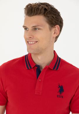 Erkek Kırmızı Basic Polo Yaka Tişört - 50263001037