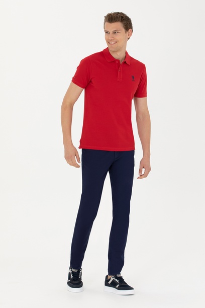 Erkek Slim Fit Lacivert Kanvas Pantolon