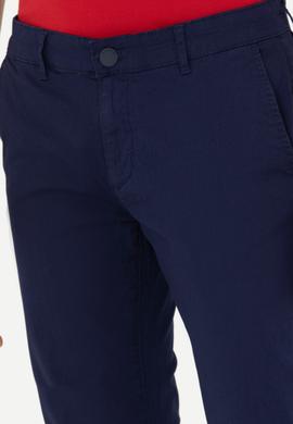 Erkek Slim Fit Lacivert Kanvas Pantolon - 50263889005