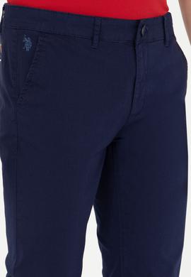 Erkek Slim Fit Lacivert Kanvas Pantolon - 50263889005