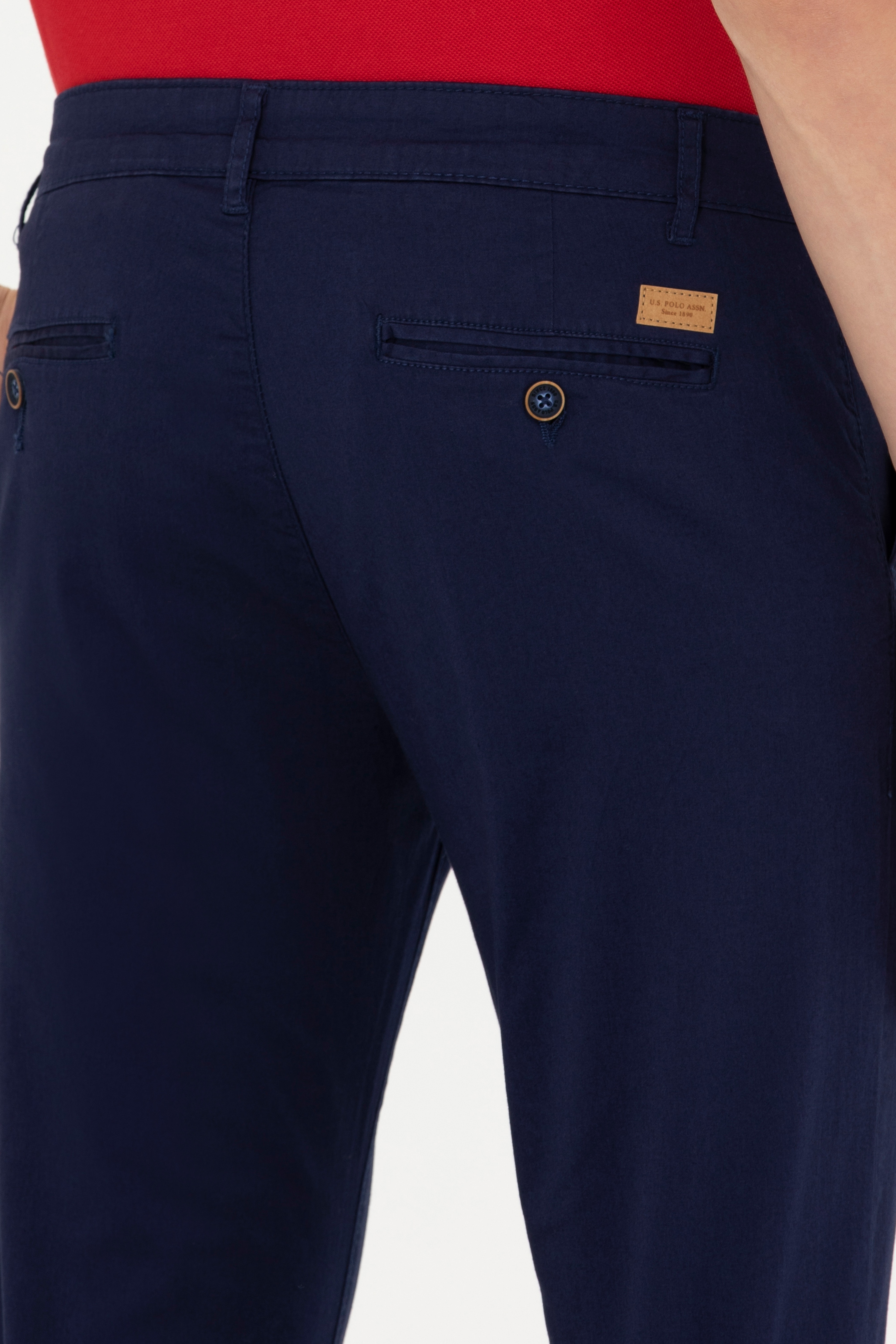 Erkek Slim Fit Lacivert Kanvas Pantolon