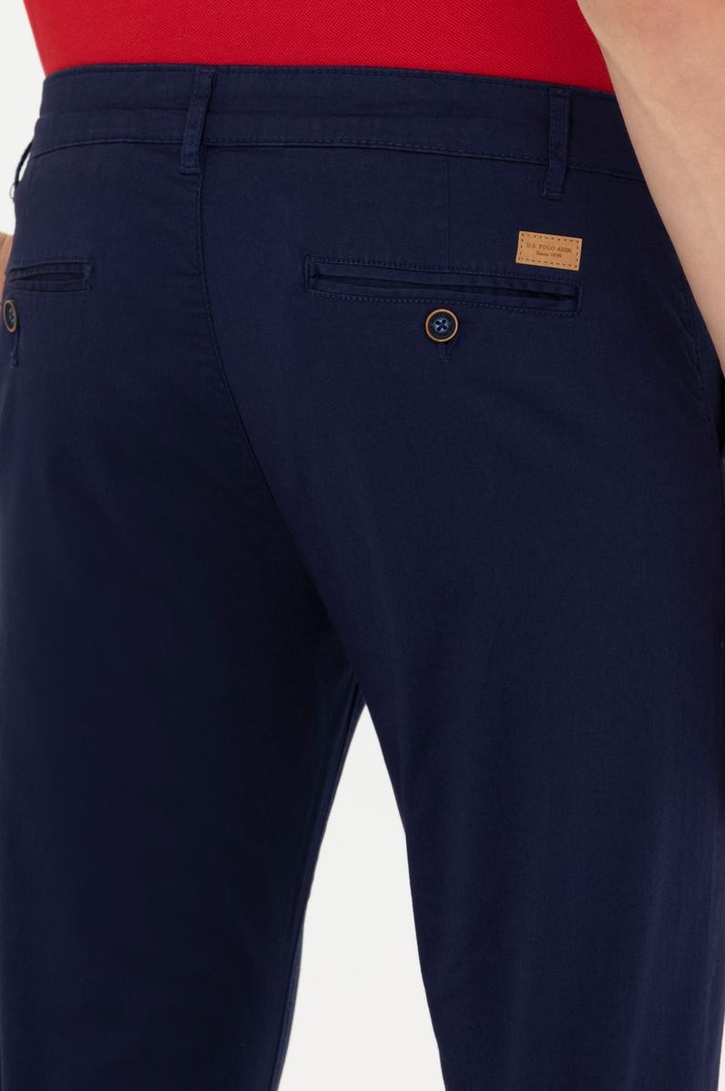 Erkek Slim Fit Lacivert Kanvas Pantolon