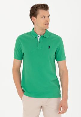 Erkek Yeşil Basic Polo Yaka Tişört - 50263236297