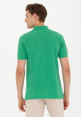 Erkek Yeşil Basic Polo Yaka Tişört - 50263236297