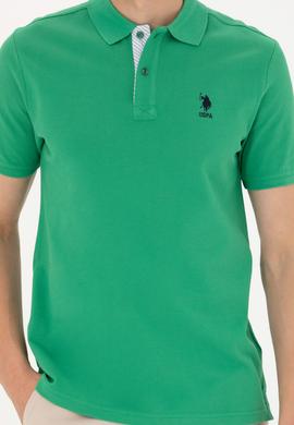 Erkek Yeşil Basic Polo Yaka Tişört - 50263236297