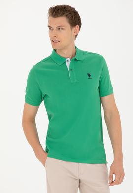 Erkek Yeşil Basic Polo Yaka Tişört - 50263236297