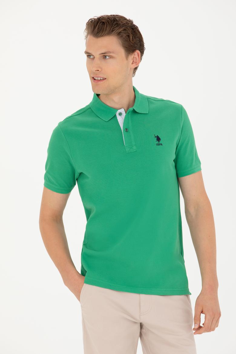 Erkek Yeşil Basic Polo Yaka Tişört - 50263236297