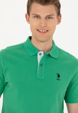 Erkek Yeşil Basic Polo Yaka Tişört - 50263236297