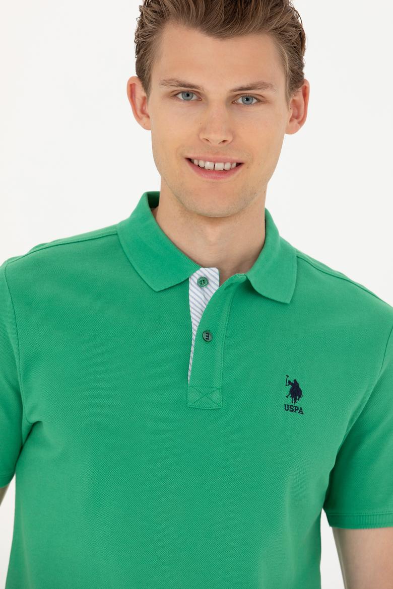 Erkek Yeşil Basic Polo Yaka Tişört - 50263236297