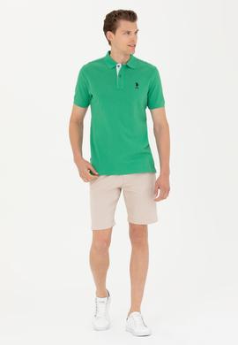 Erkek Yeşil Basic Polo Yaka Tişört - 50263236297