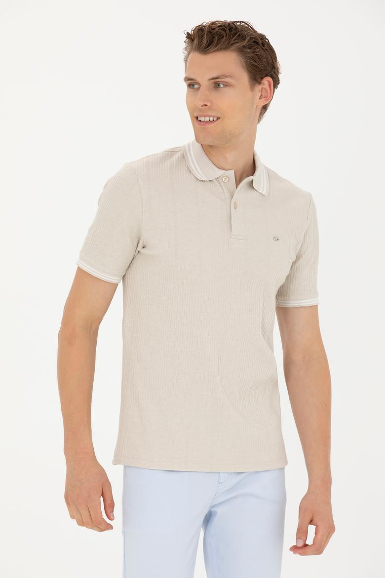 Erkek Taş Polo Yaka Tişört - 50263425017