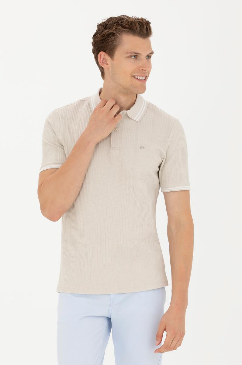 Erkek Taş Polo Yaka Tişört