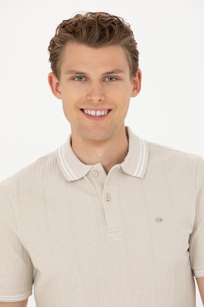 Erkek Taş Polo Yaka Tişört