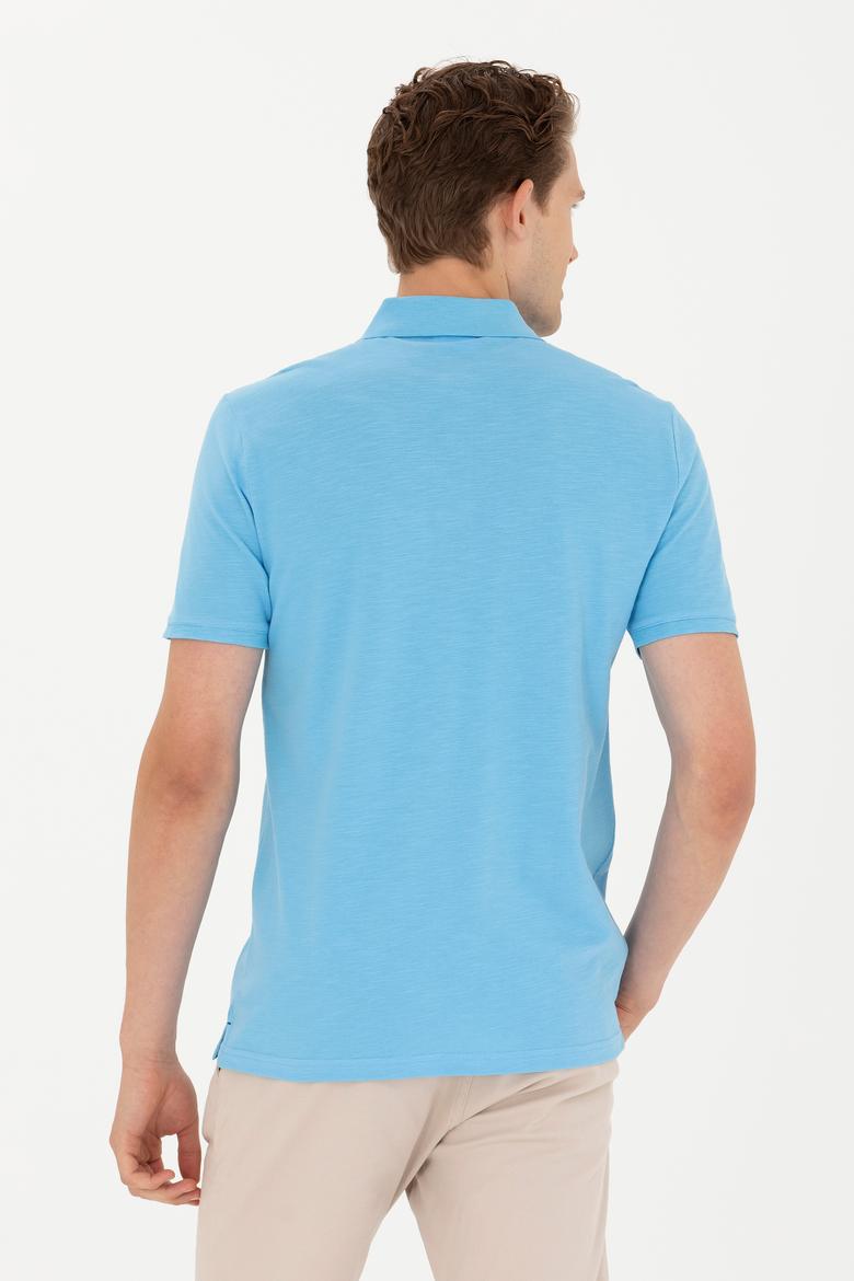 Erkek Turkuaz Polo Yaka Tişört - 50263520072