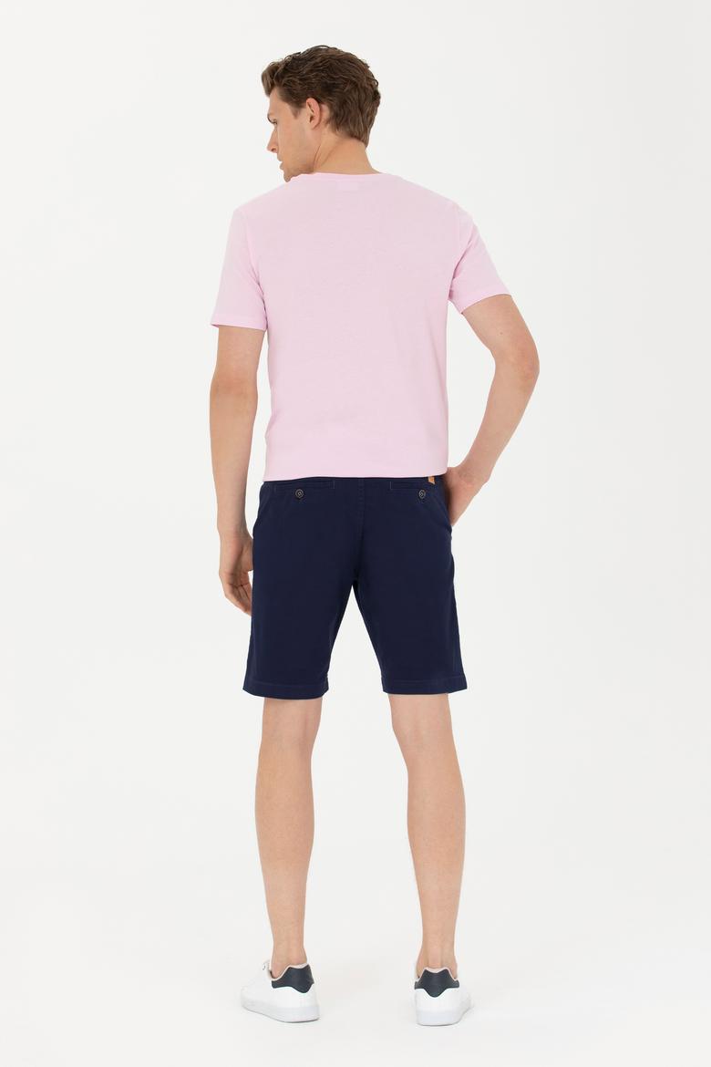 Erkek Lacivert Dokuma Şort - 50263898015