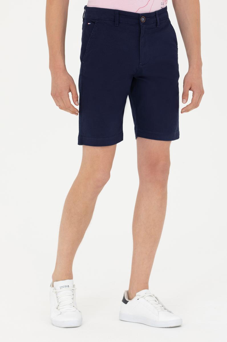 Erkek Lacivert Dokuma Şort