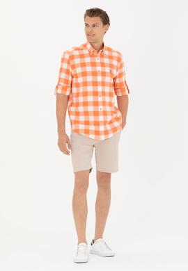 Erkek Turuncu Uzun Kollu Gömlek - 50264270033