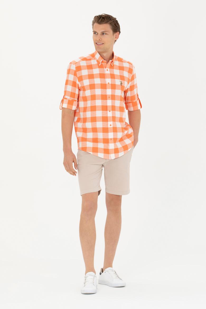 Erkek Turuncu Uzun Kollu Gömlek - 50264270033