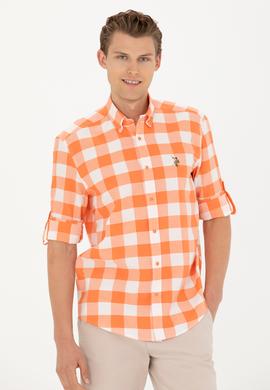 Erkek Turuncu Uzun Kollu Gömlek - 50264270033