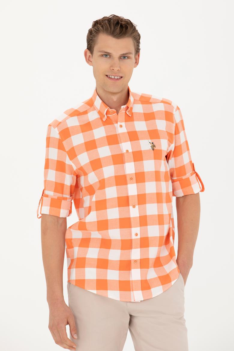 Erkek Turuncu Uzun Kollu Gömlek - 50264270033