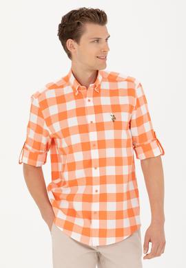 Erkek Turuncu Uzun Kollu Gömlek - 50264270033