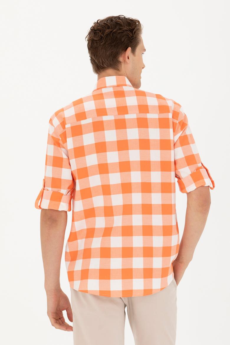 Erkek Turuncu Uzun Kollu Gömlek - 50264270033