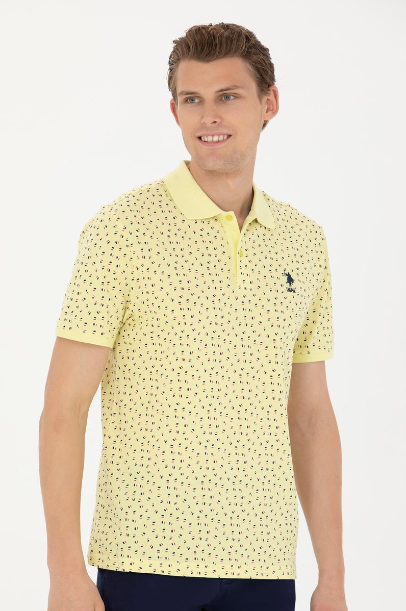 Erkek Açık Sarı Polo Yaka Tişört