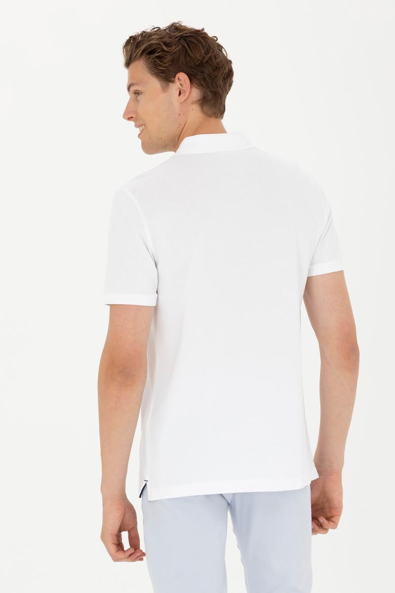 Erkek Beyaz Polo Yaka Tişört - 50263512003