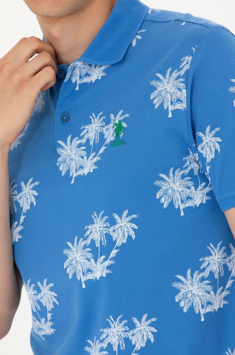 Erkek Saks Polo Yaka Tişört