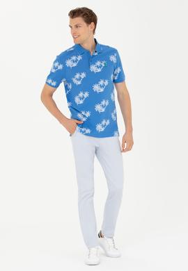 Erkek Saks Polo Yaka Tişört - 50263540025