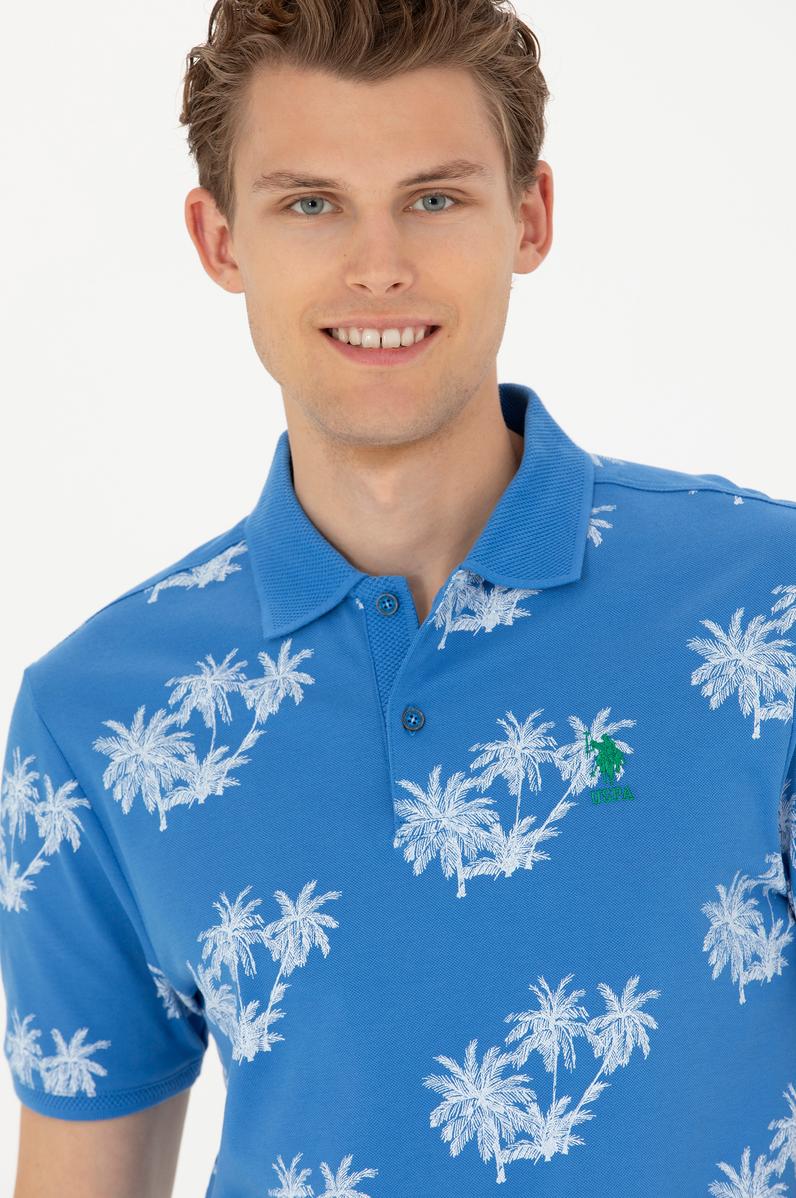 Erkek Saks Polo Yaka Tişört