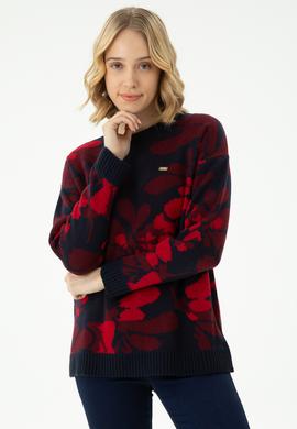 Kadın Lacivert Bisiklet Yaka Kazak - 50272036006