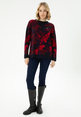 Kadın Lacivert Bisiklet Yaka Kazak - 50272036006