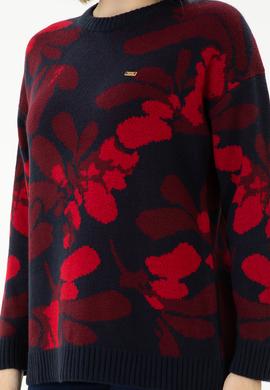 Kadın Lacivert Bisiklet Yaka Kazak - 50272036006