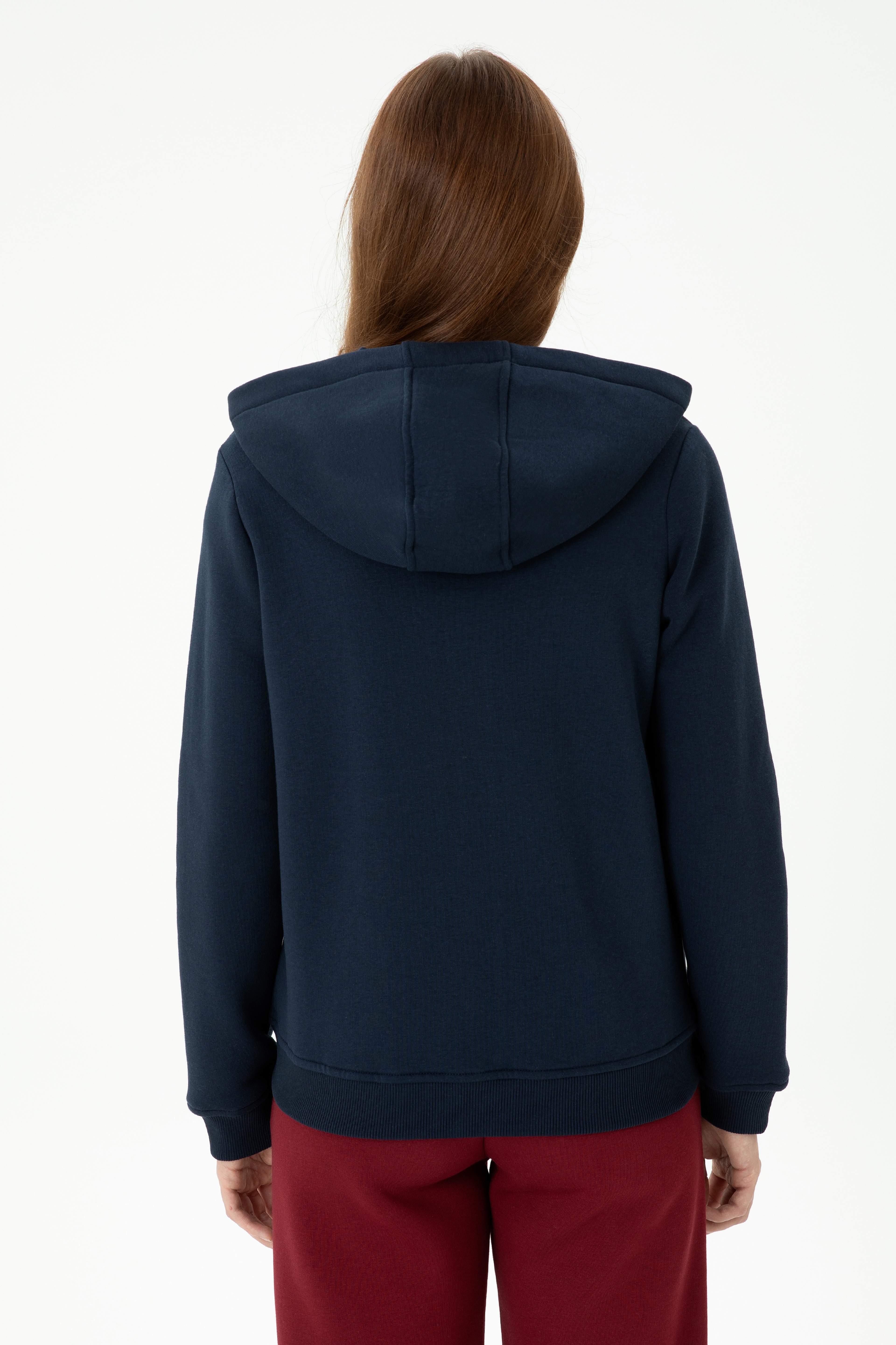 Kadın Lacivert Sweatshirt - Image 5