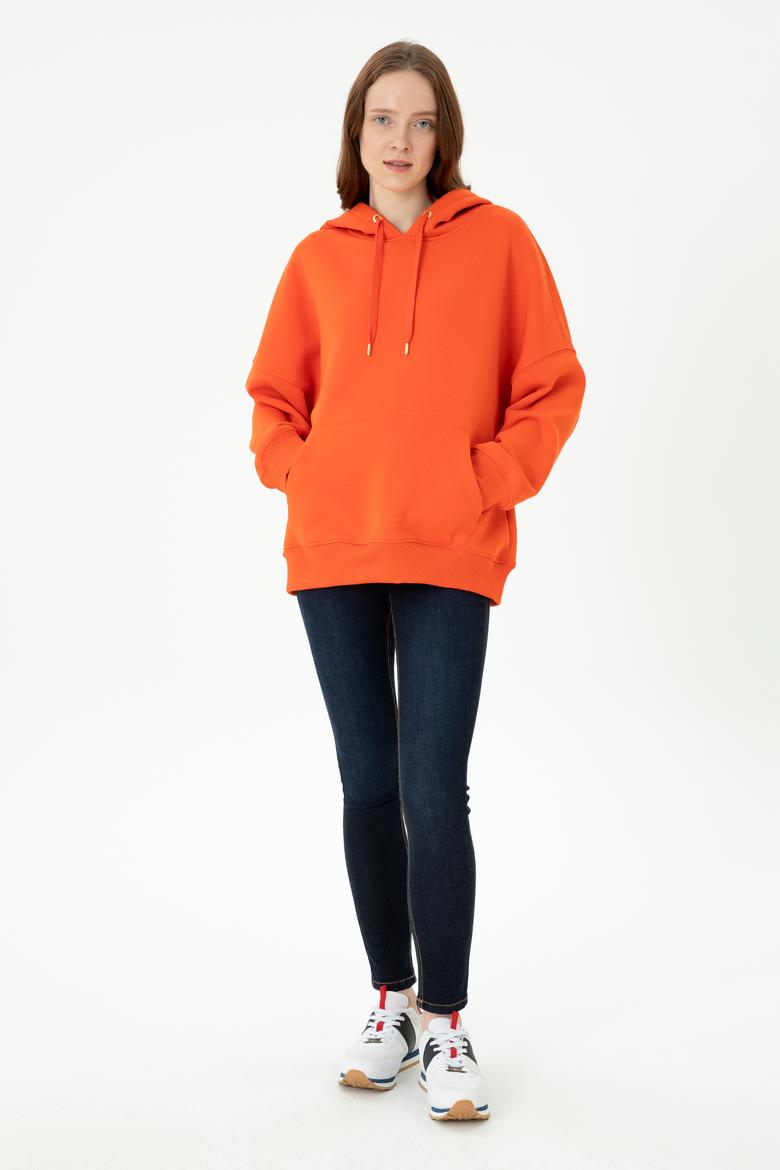 Kadın Turuncu Sweatshirt - 50273081060